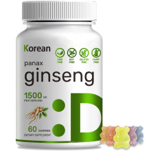 Korean Ginseng 1500 mg Ginseng Candy Gummy for FLU Immune System with Private Label